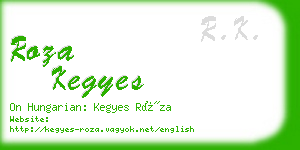 roza kegyes business card